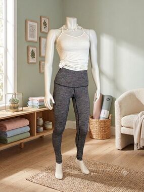 Lululemon Wunder Under Pant Luon Variegated Knit Black Heathered Black Size 4
